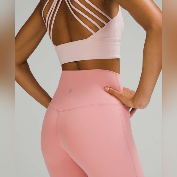 lululemon Align™ High-Rise Crop 21" Pink Puff Lined Size 6 Sold Out Color - Picture 2 of 7
